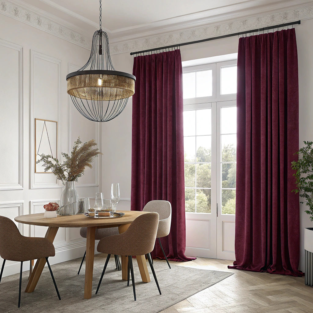 Burgundy Velvet Curtain