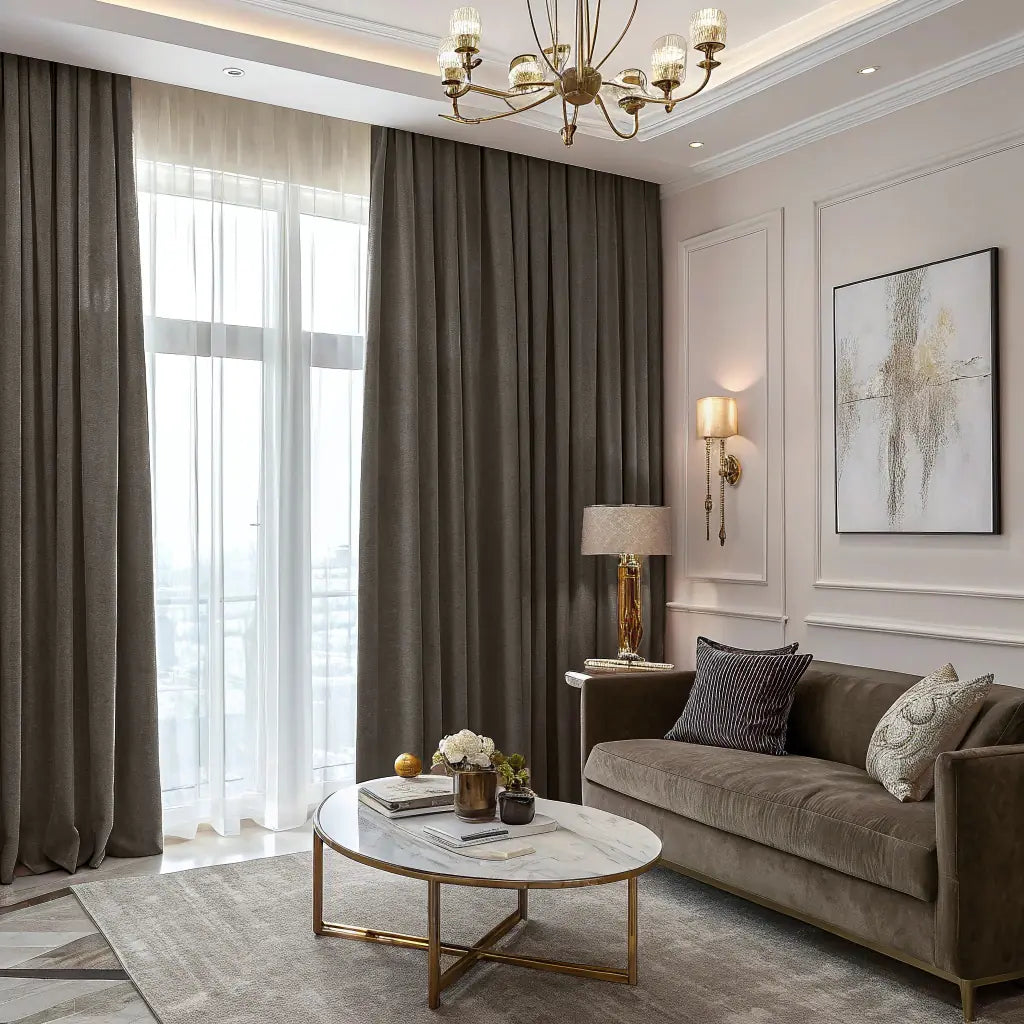 Brown Velvet Curtain