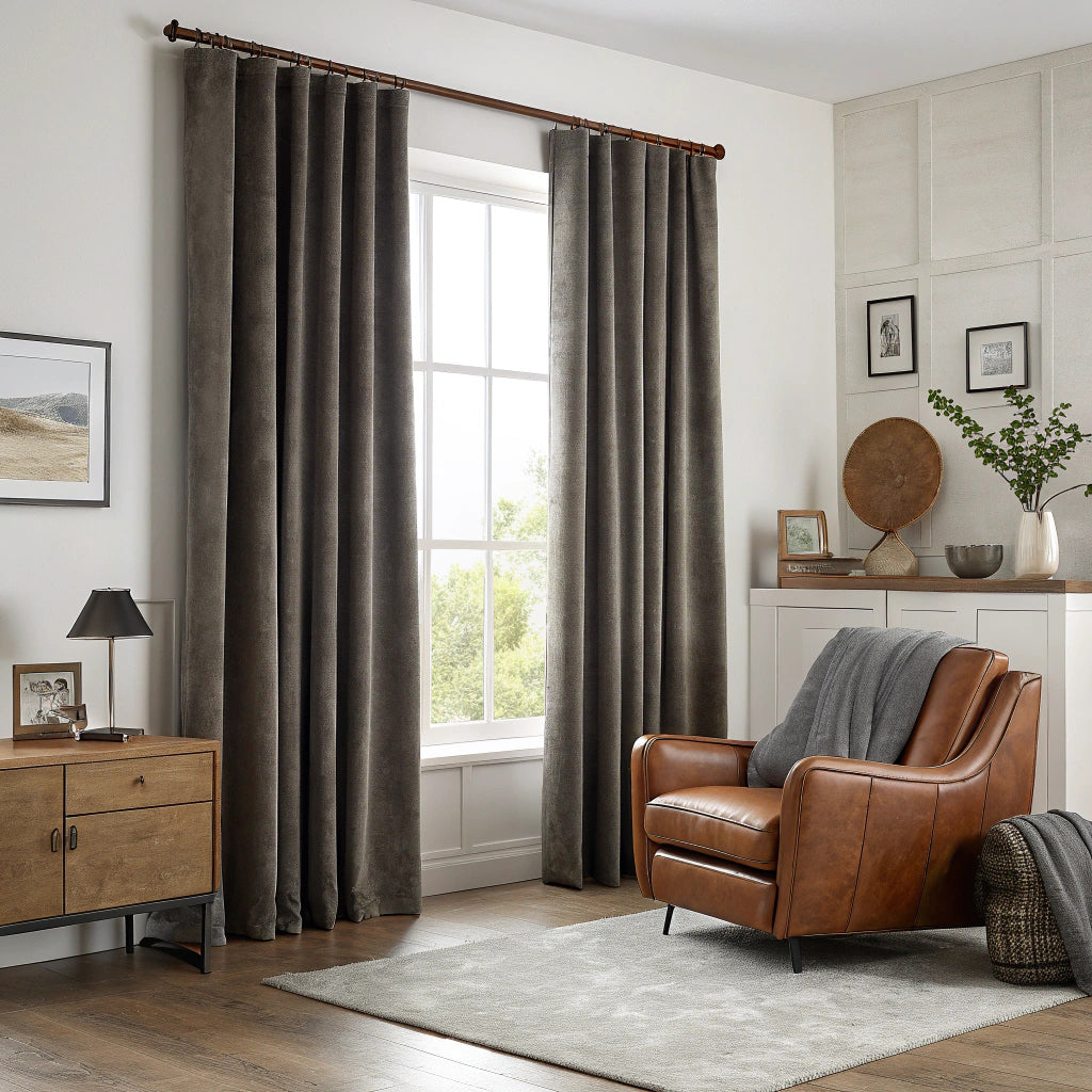 Brown Velvet Curtain