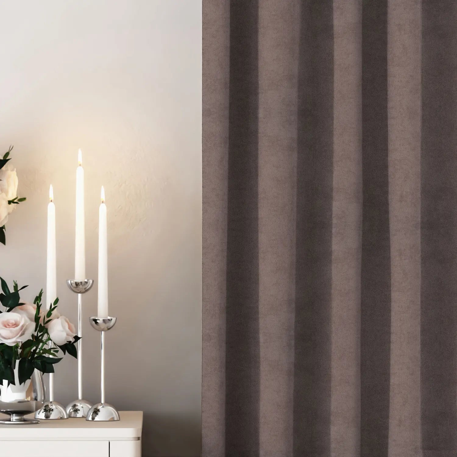 Mocha Velvet Curtain