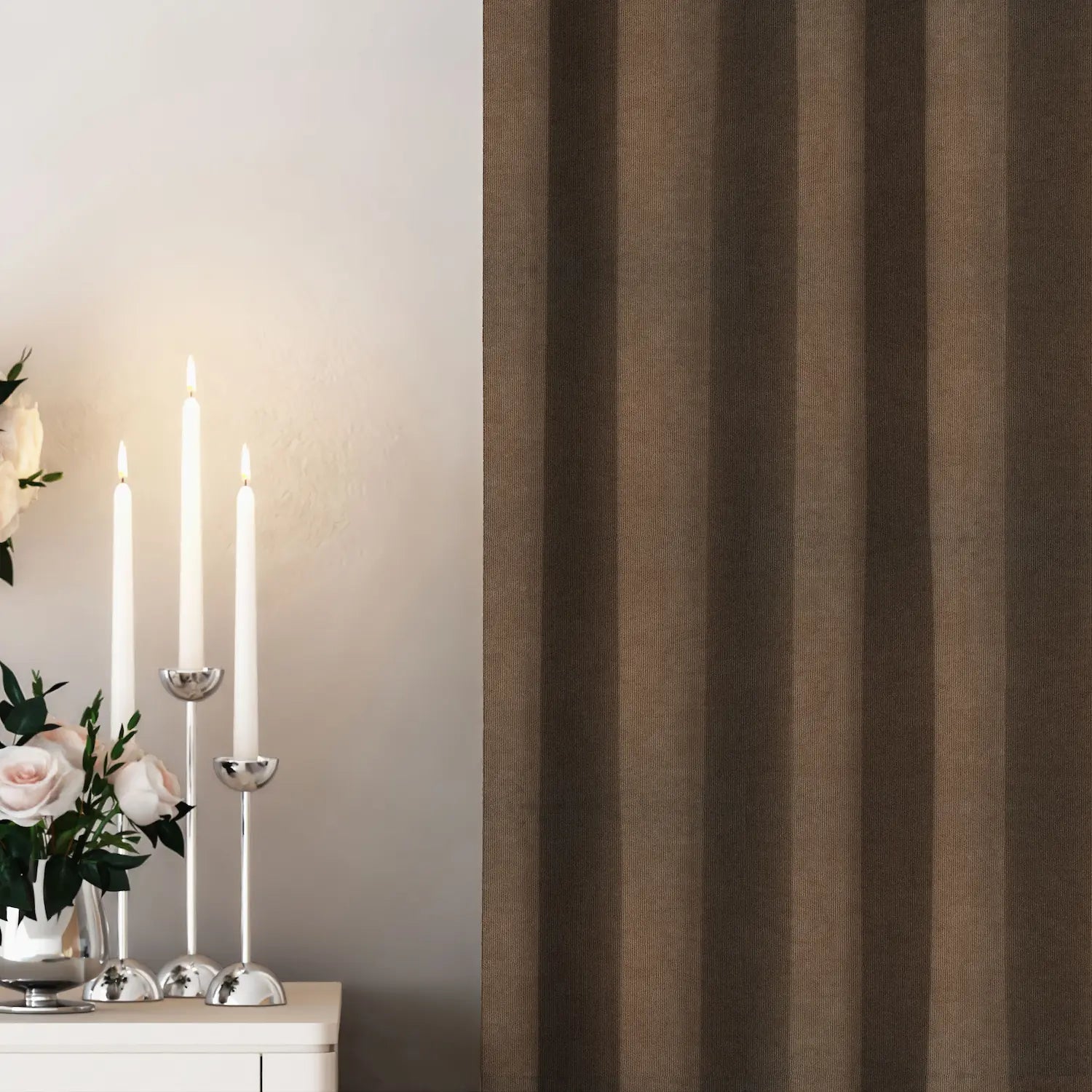 Coffee Velvet Curtain