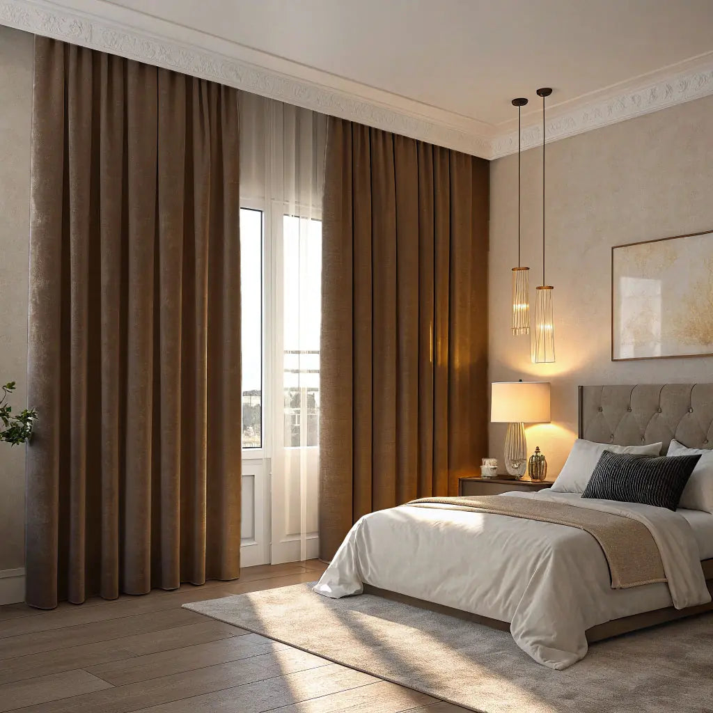 Coffee Velvet Curtain