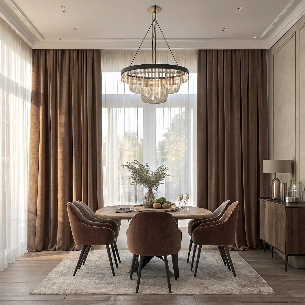 Coffee Velvet Curtain