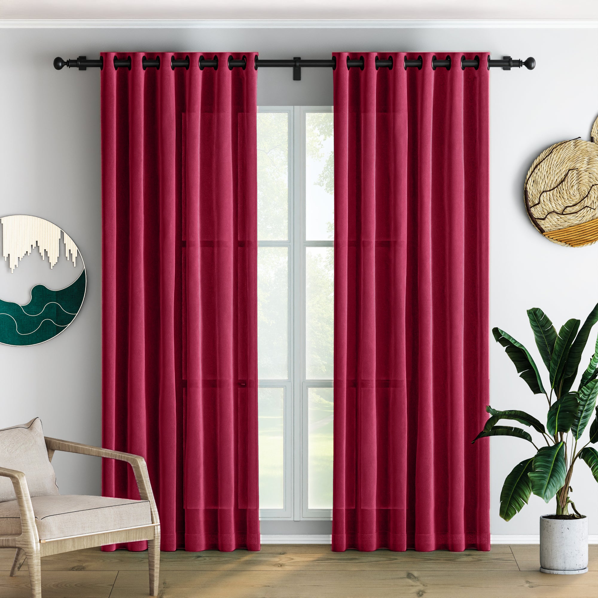 Raspberry Velvet Curtain