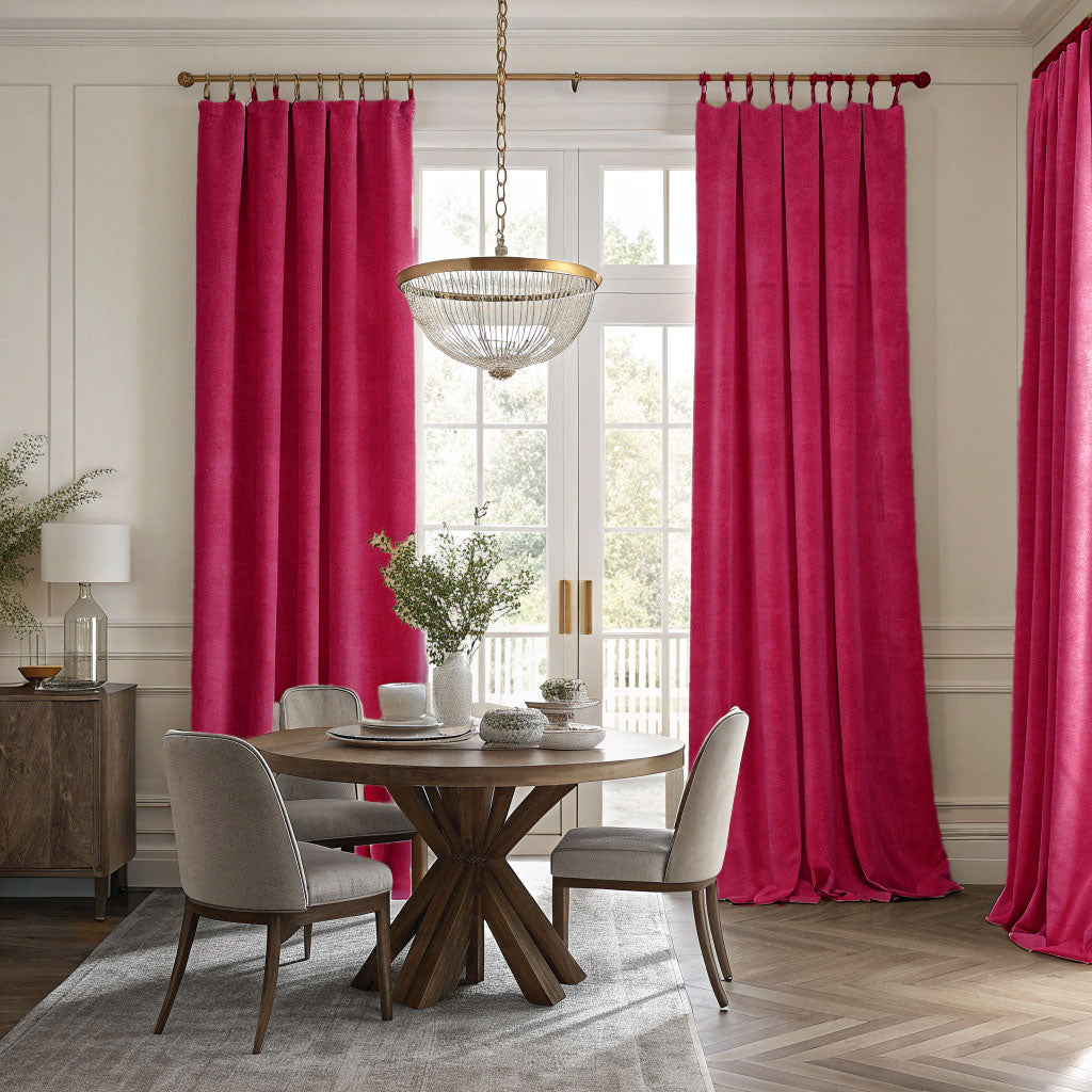 Pink Velvet Curtain