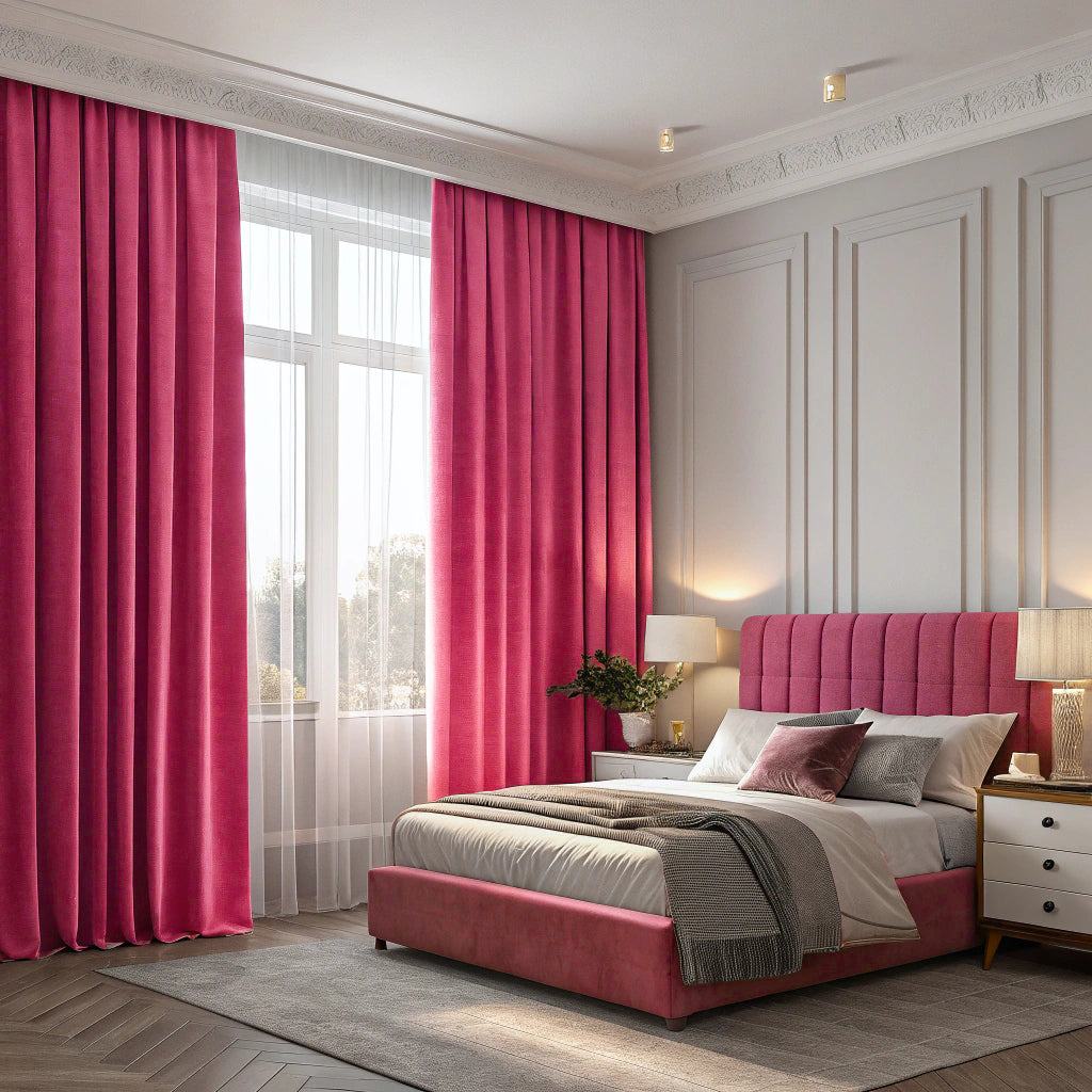 Pink Velvet Curtain