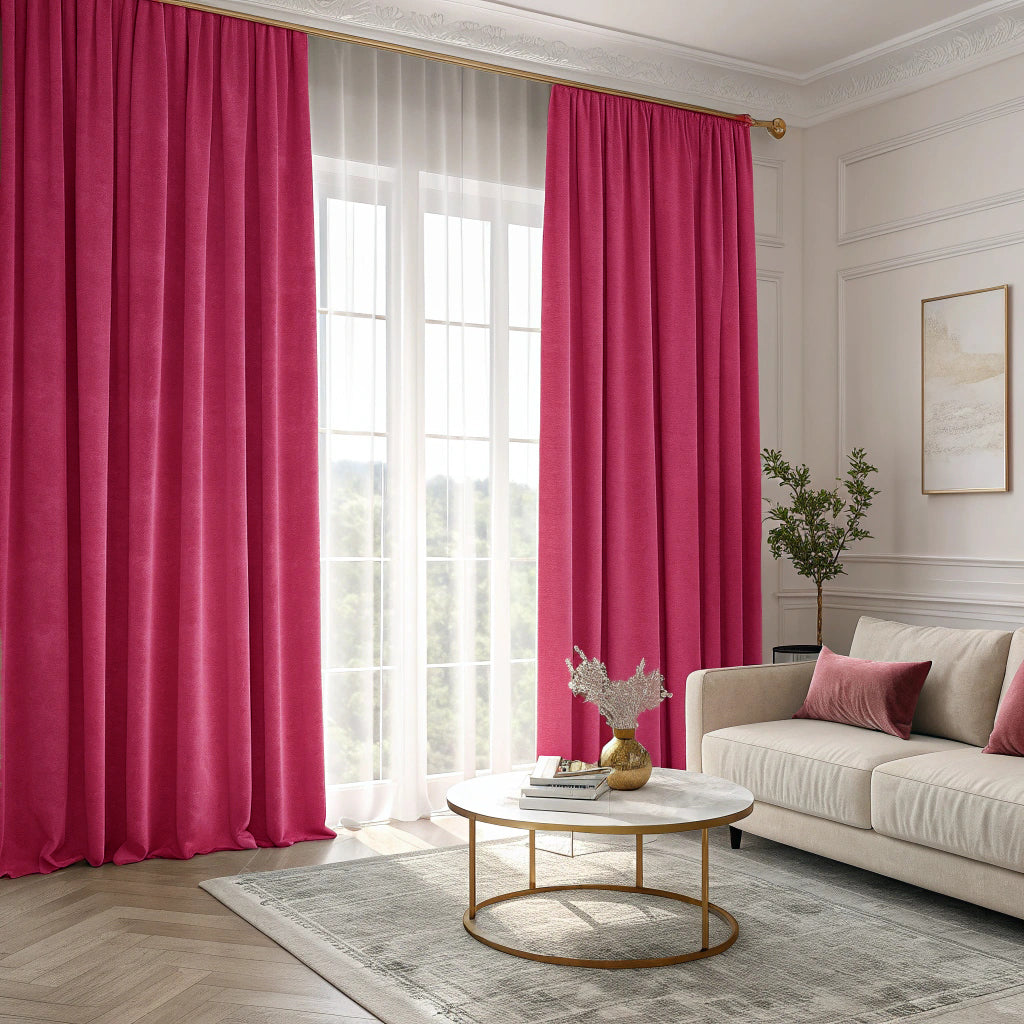 Pink Velvet Curtain