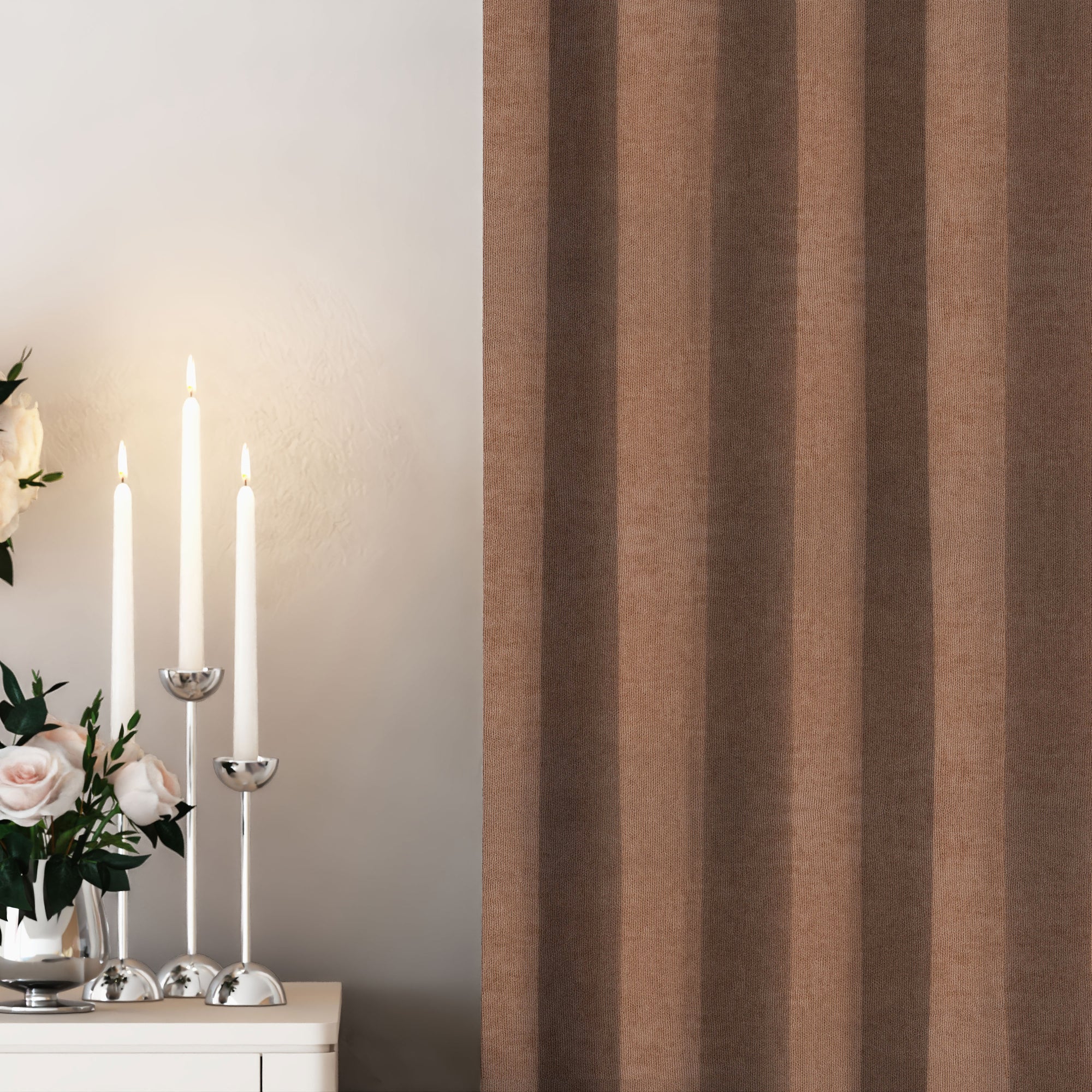 Light Brown Velvet Curtain