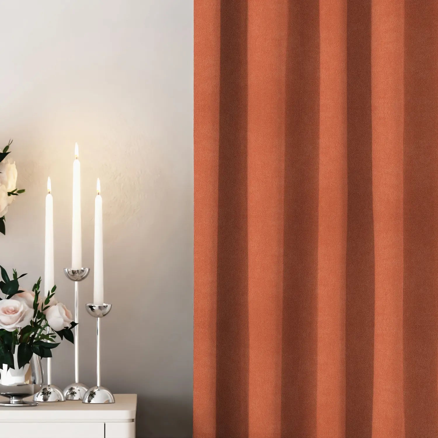 Cinnamon Velvet Curtain