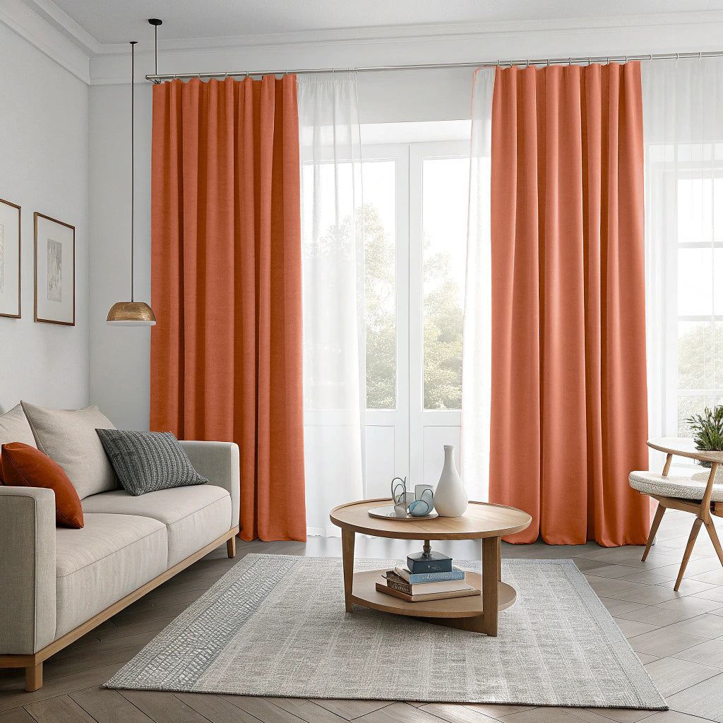 Cinnamon Velvet Curtain