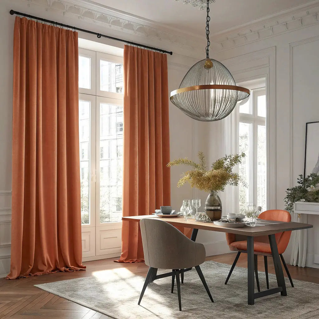 Cinnamon Velvet Curtain