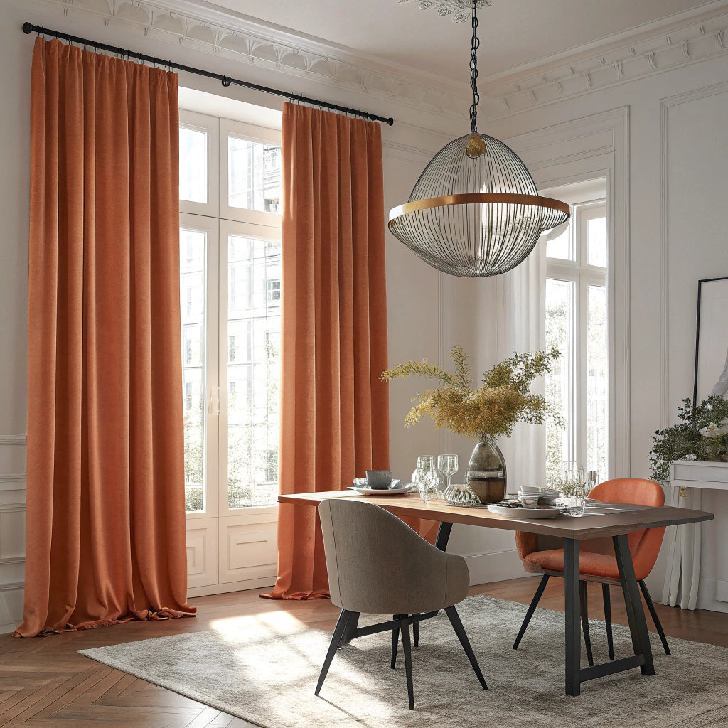 Cinnamon Velvet Curtain