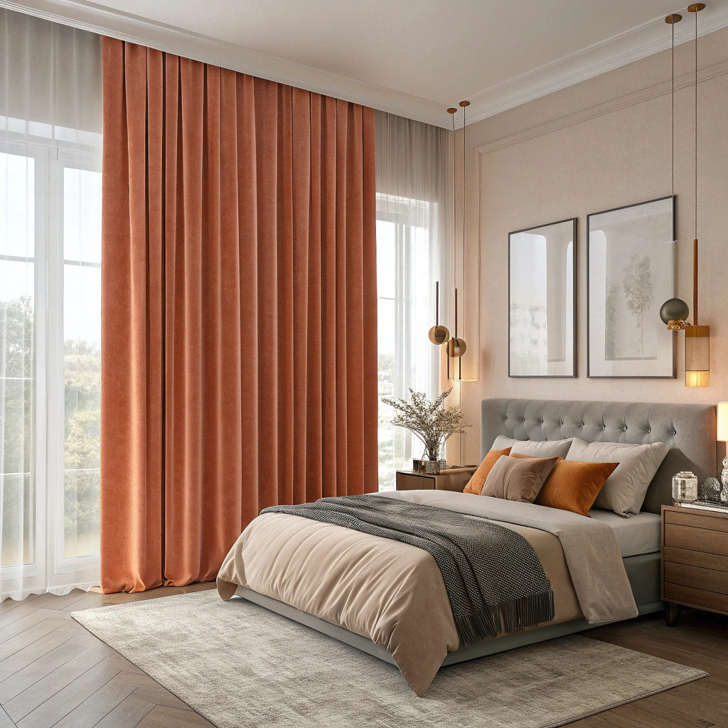 Cinnamon Velvet Curtain