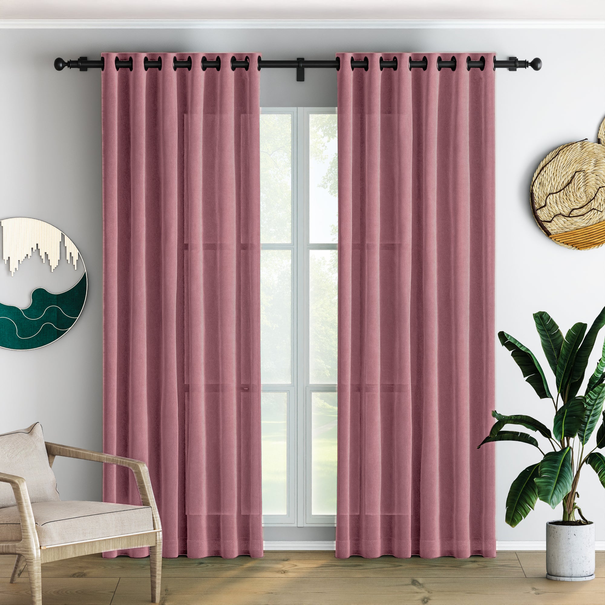 Rosy Brown Velvet Curtains