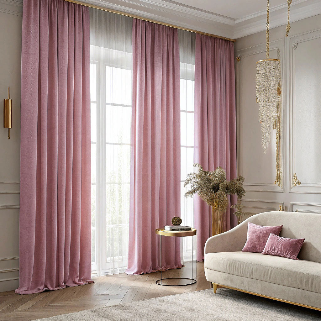 Rosy Brown Velvet Curtains