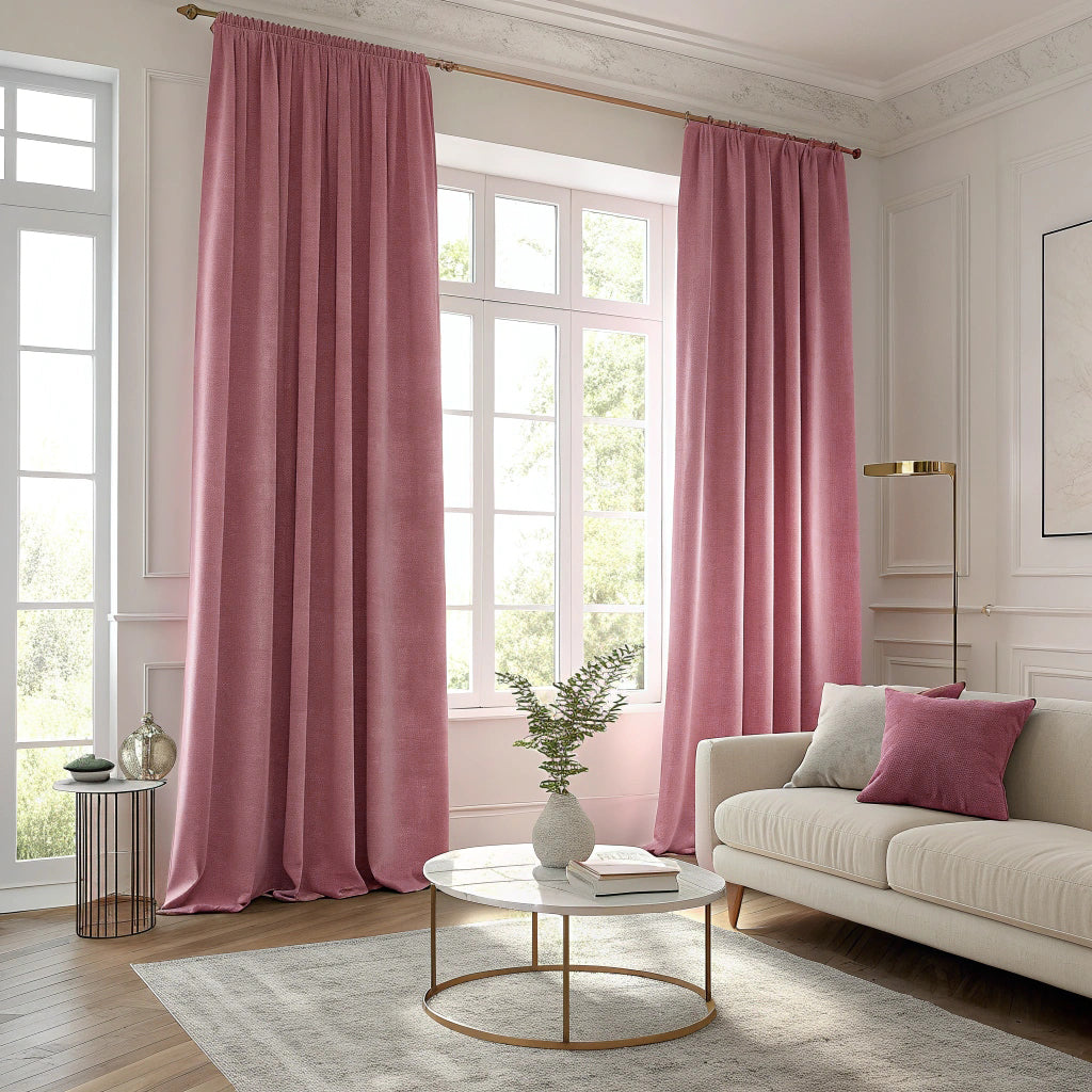 Rosy Brown Velvet Curtains