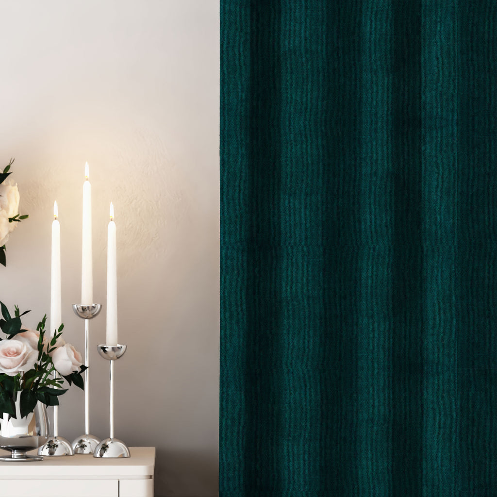 Deep Aqua Velvet Curtains