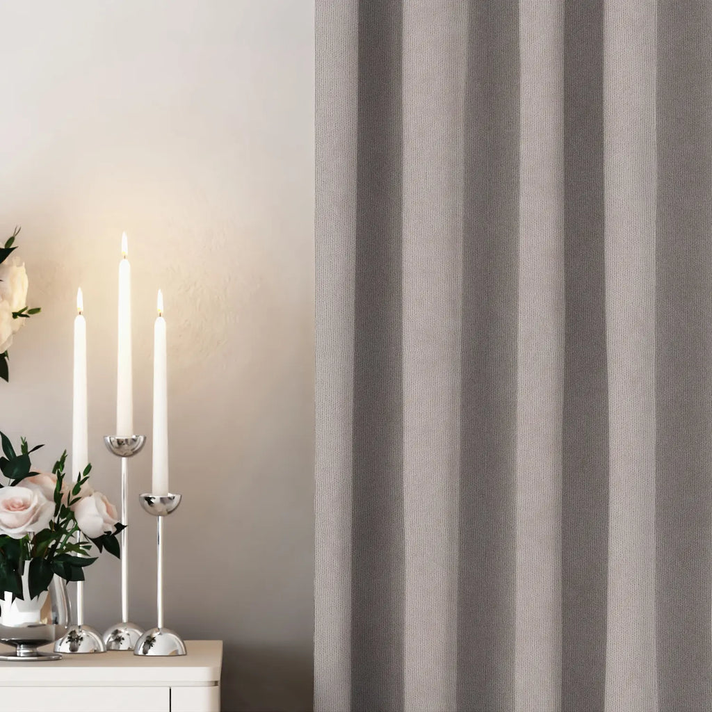 Silver Sand Velvet Curtains