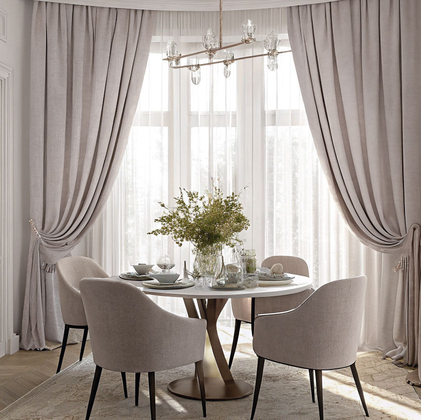Silver Sand Velvet Curtains