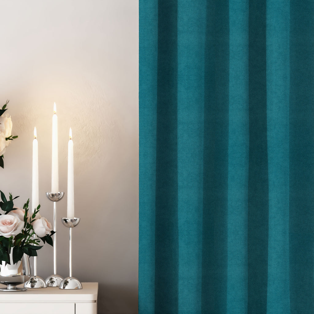 Deep Sea Green Velvet Curtains