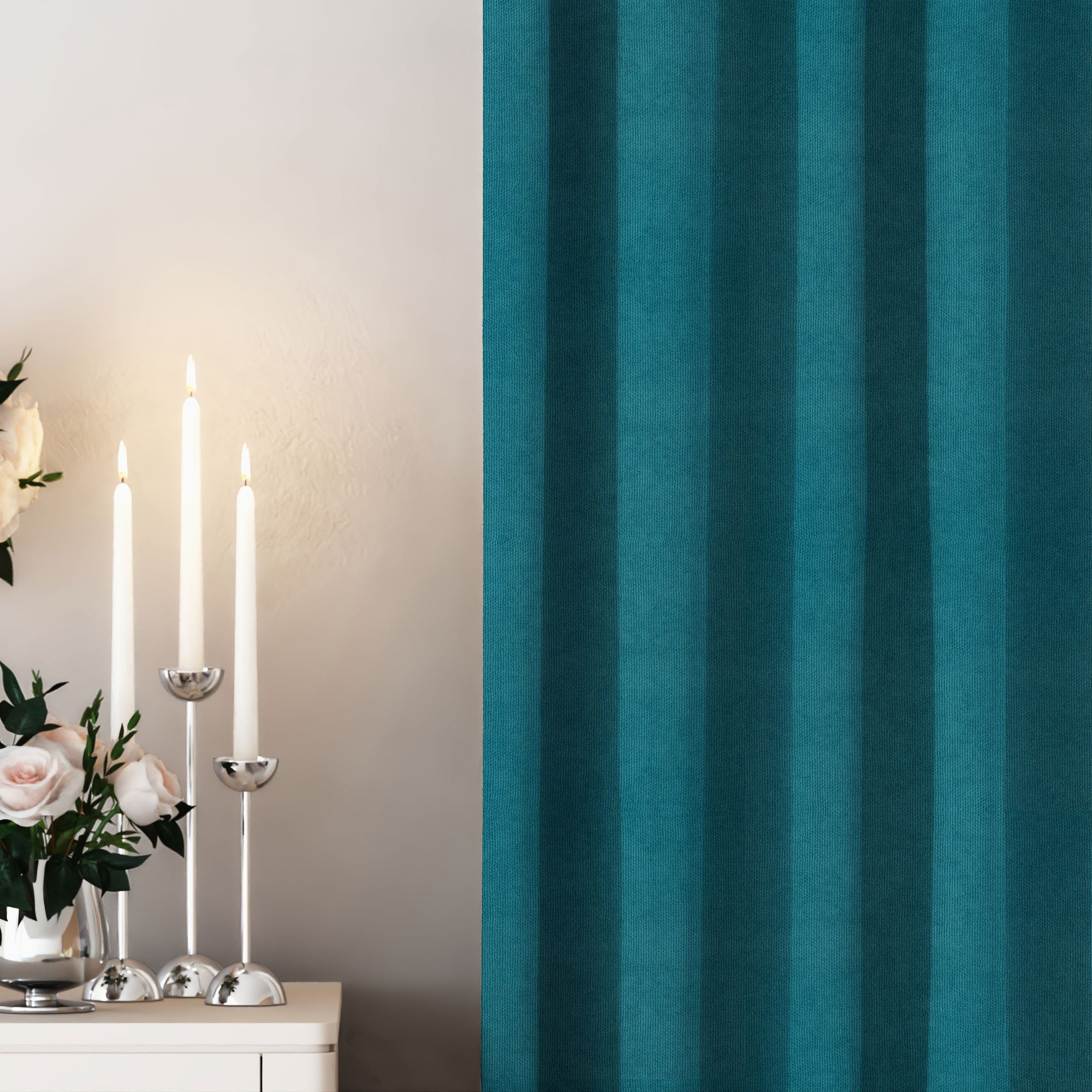 Deep Sea Green Velvet Curtains