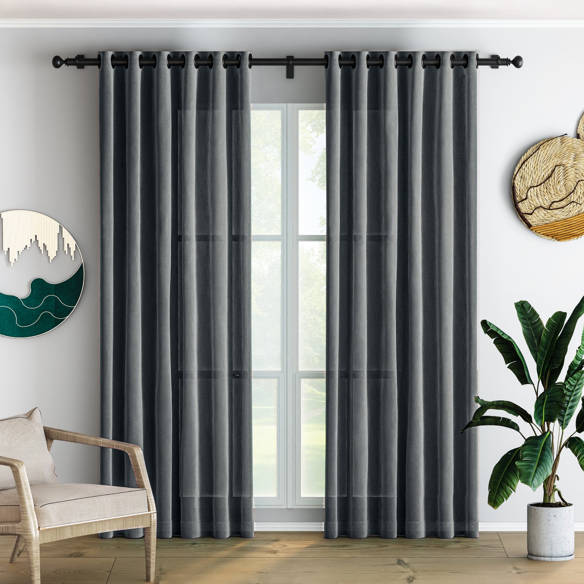 Dove Gray Velvet Curtains