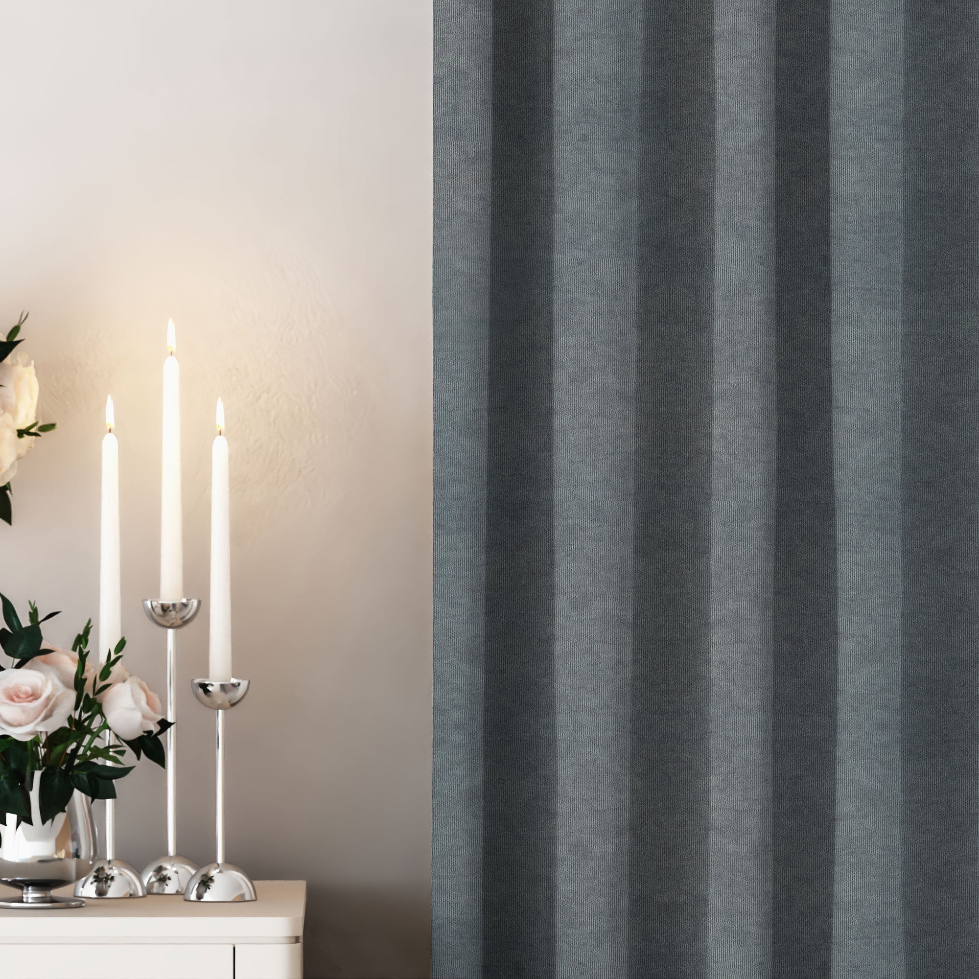 Dove Gray Velvet Curtains