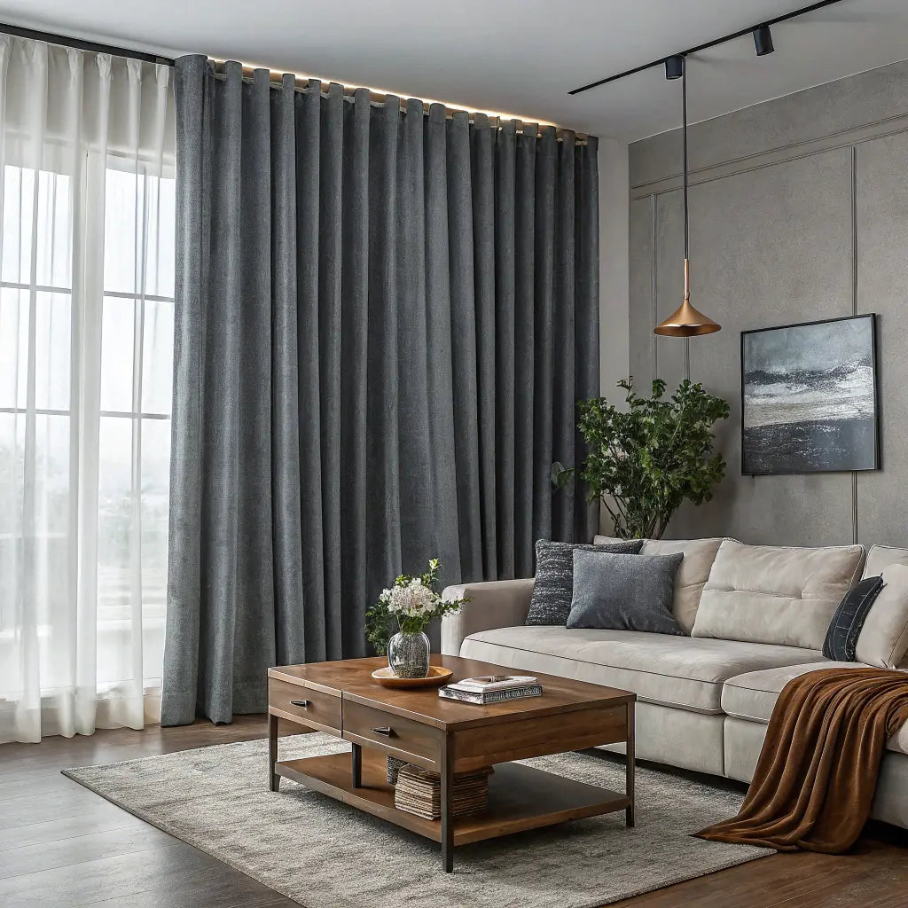 Dove Gray Velvet Curtains
