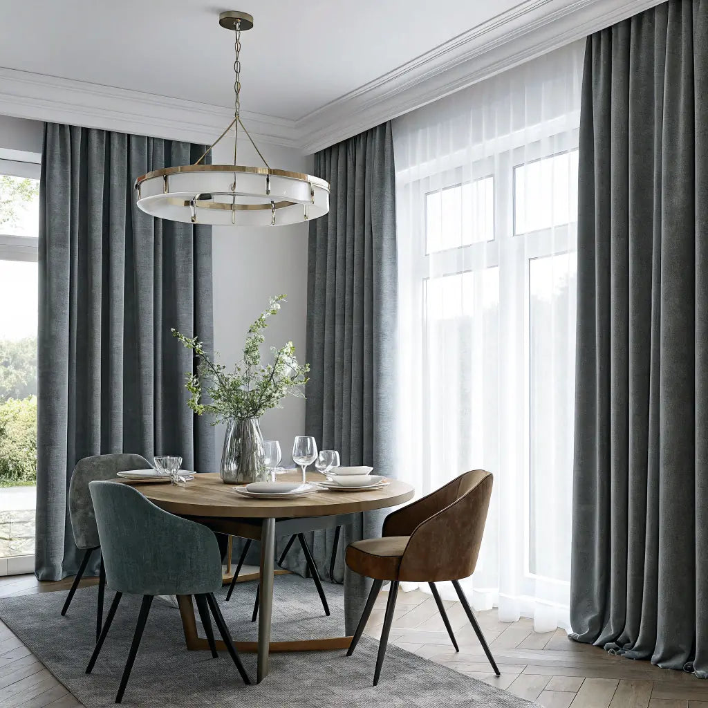 Dove Gray Velvet Curtains