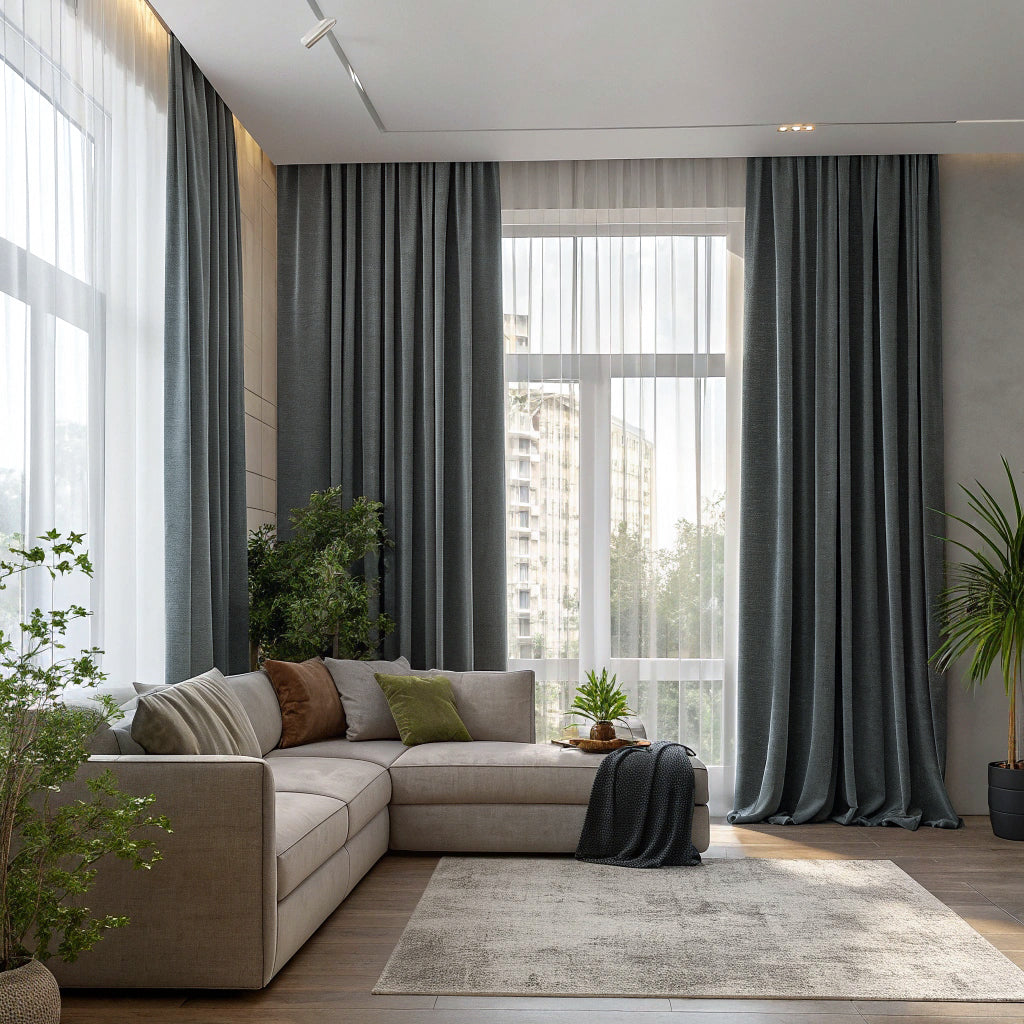 Dove Gray Velvet Curtains