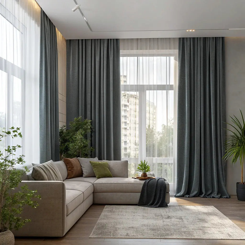Dove Gray Velvet Curtains