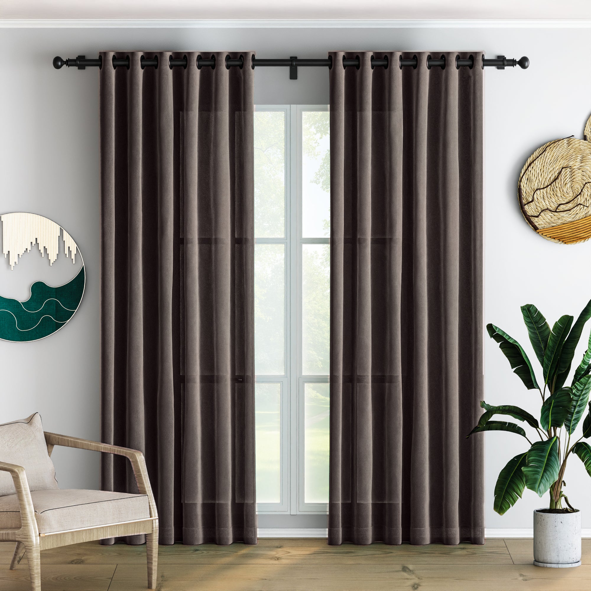 Dark Gray Velvet Curtains