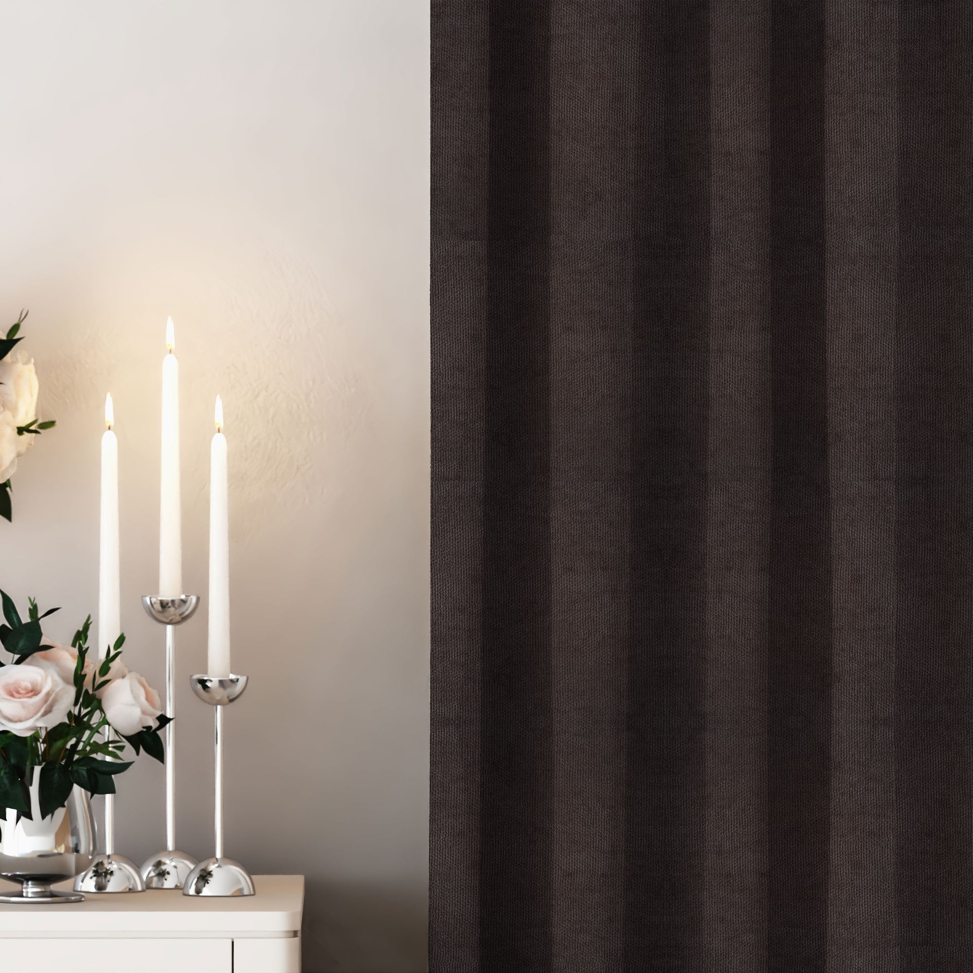 Dark Gray Velvet Curtains