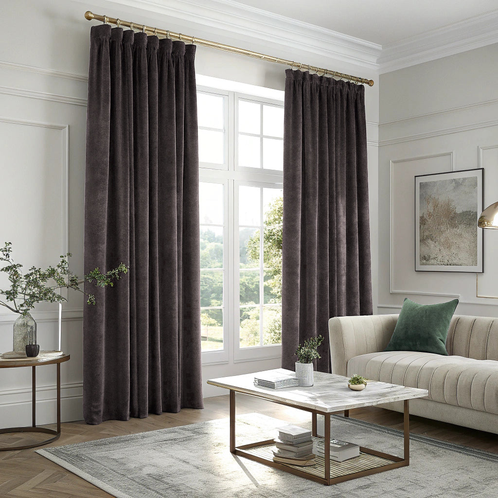 Dark Gray Velvet Curtains