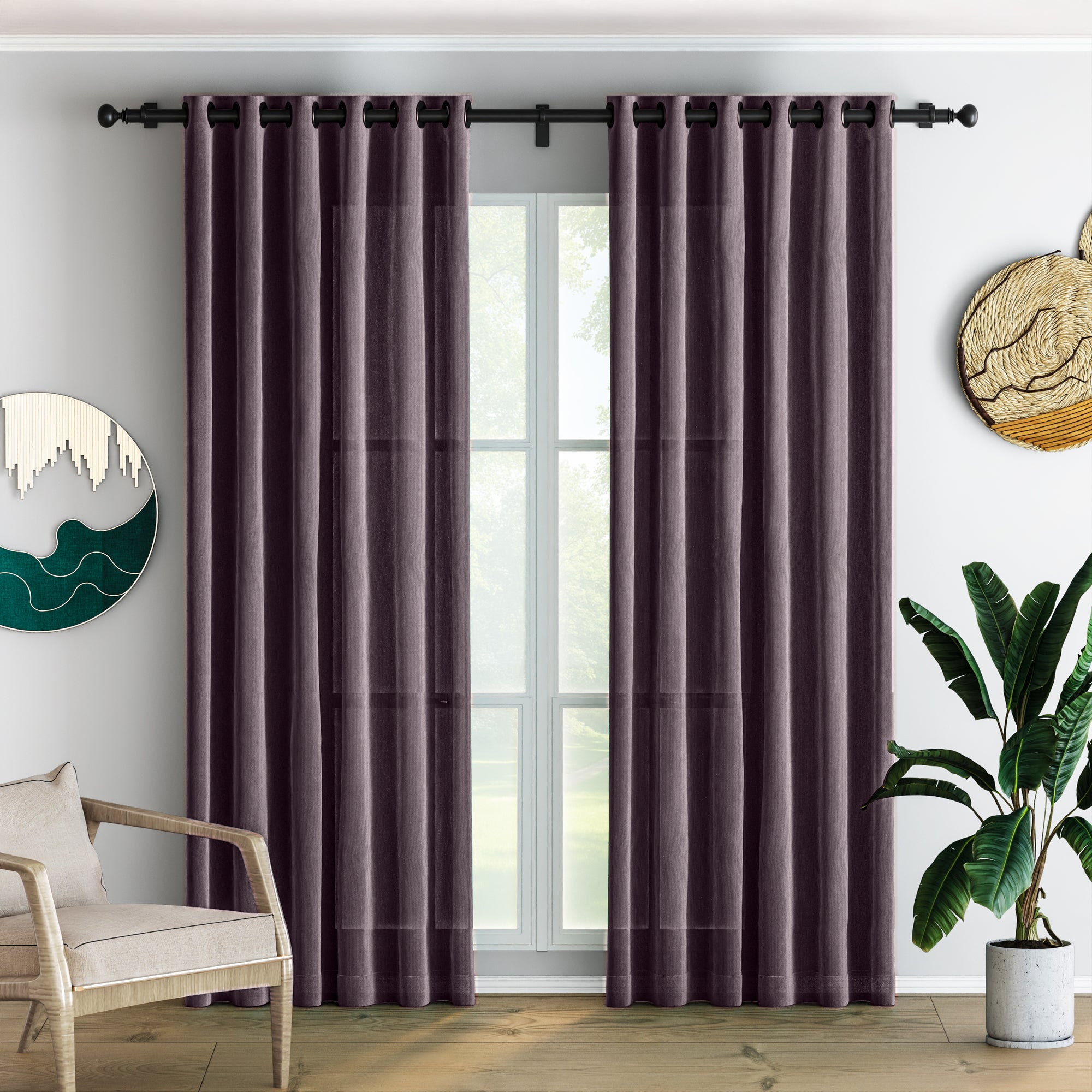 Cloudy Gray Velvet Curtains