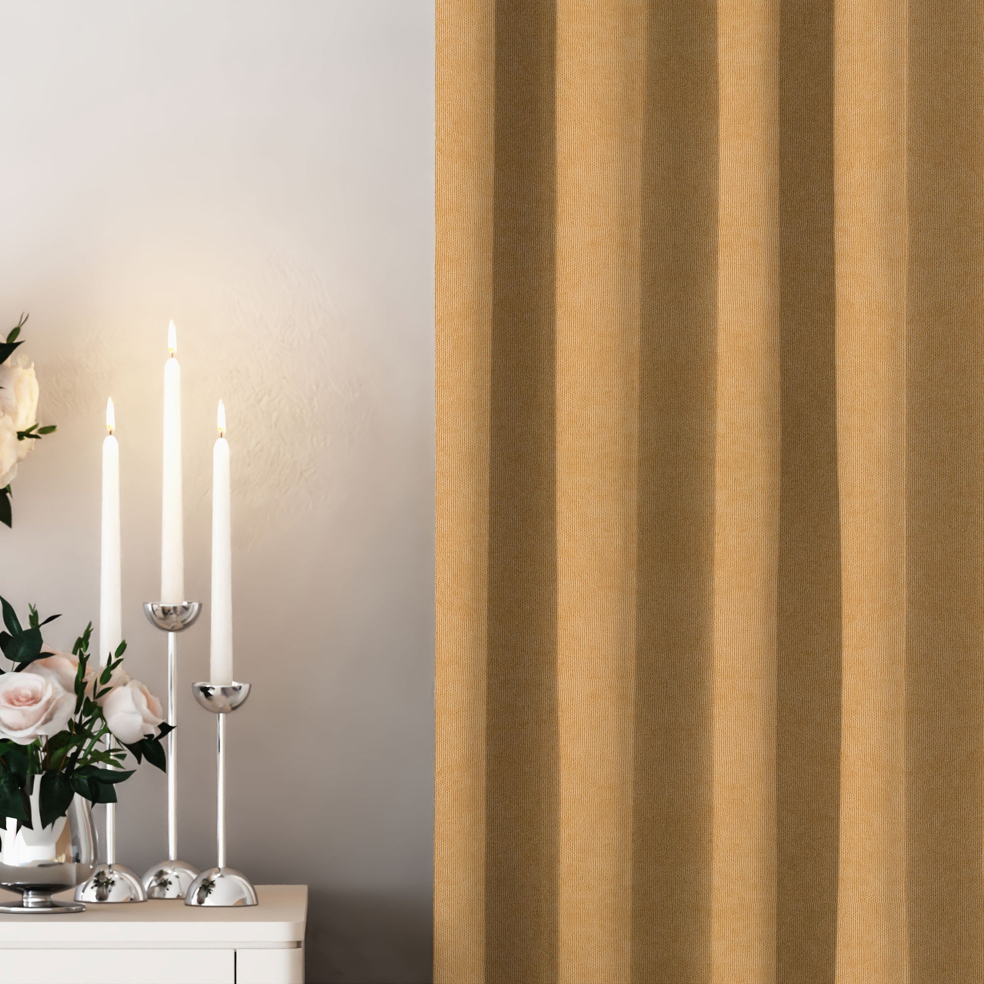 Camel Velvet Curtain