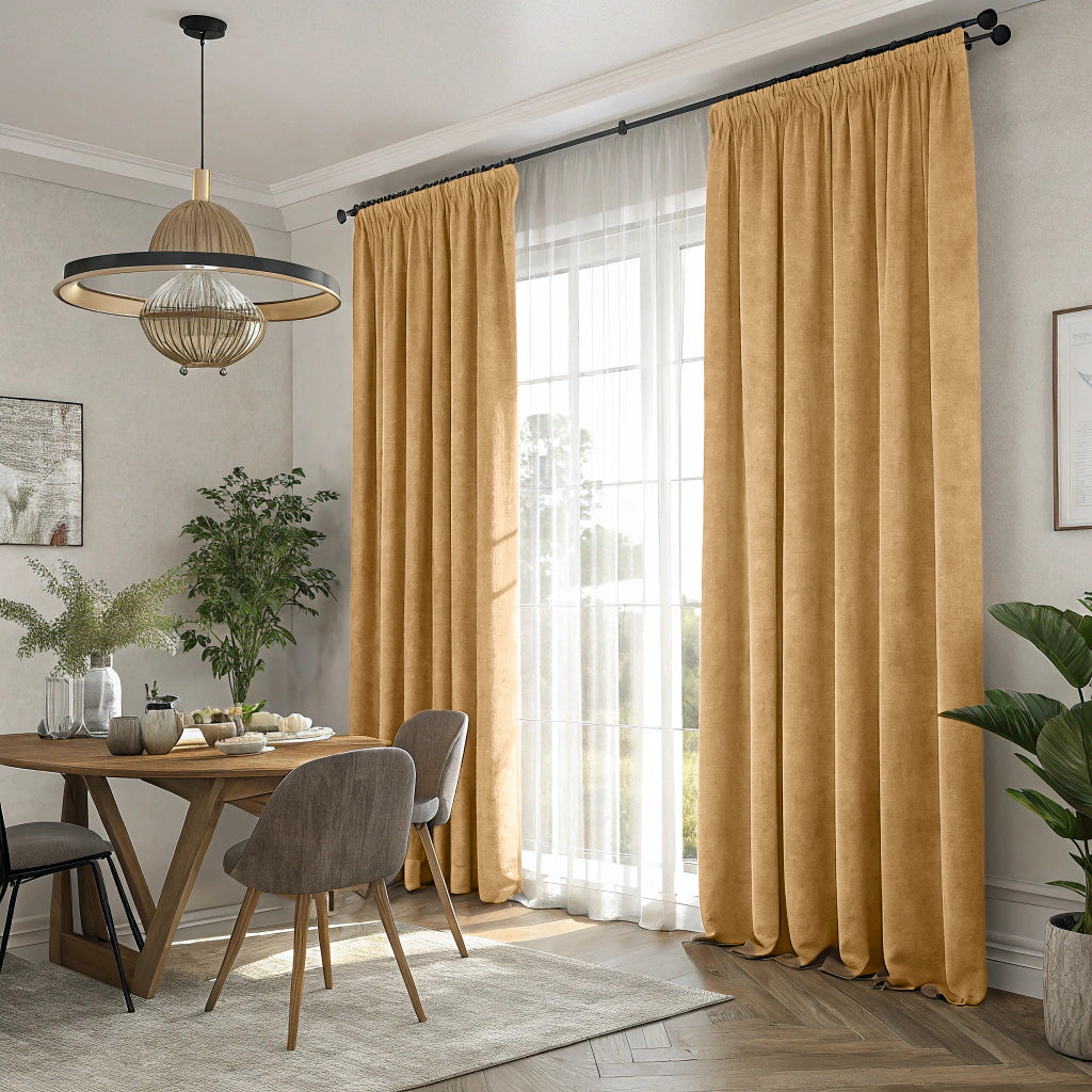 Camel Velvet Curtain