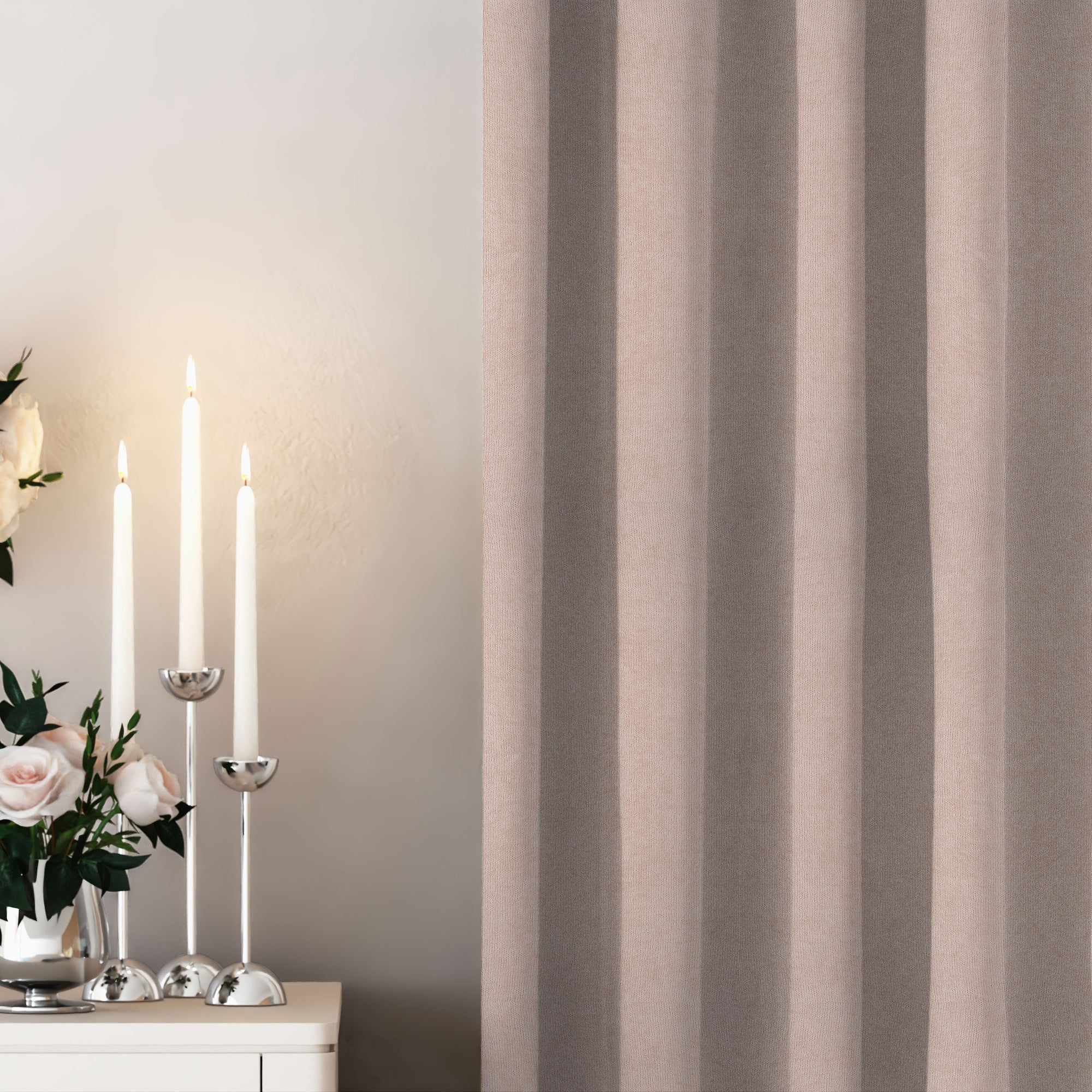 Nude Velvet Curtain