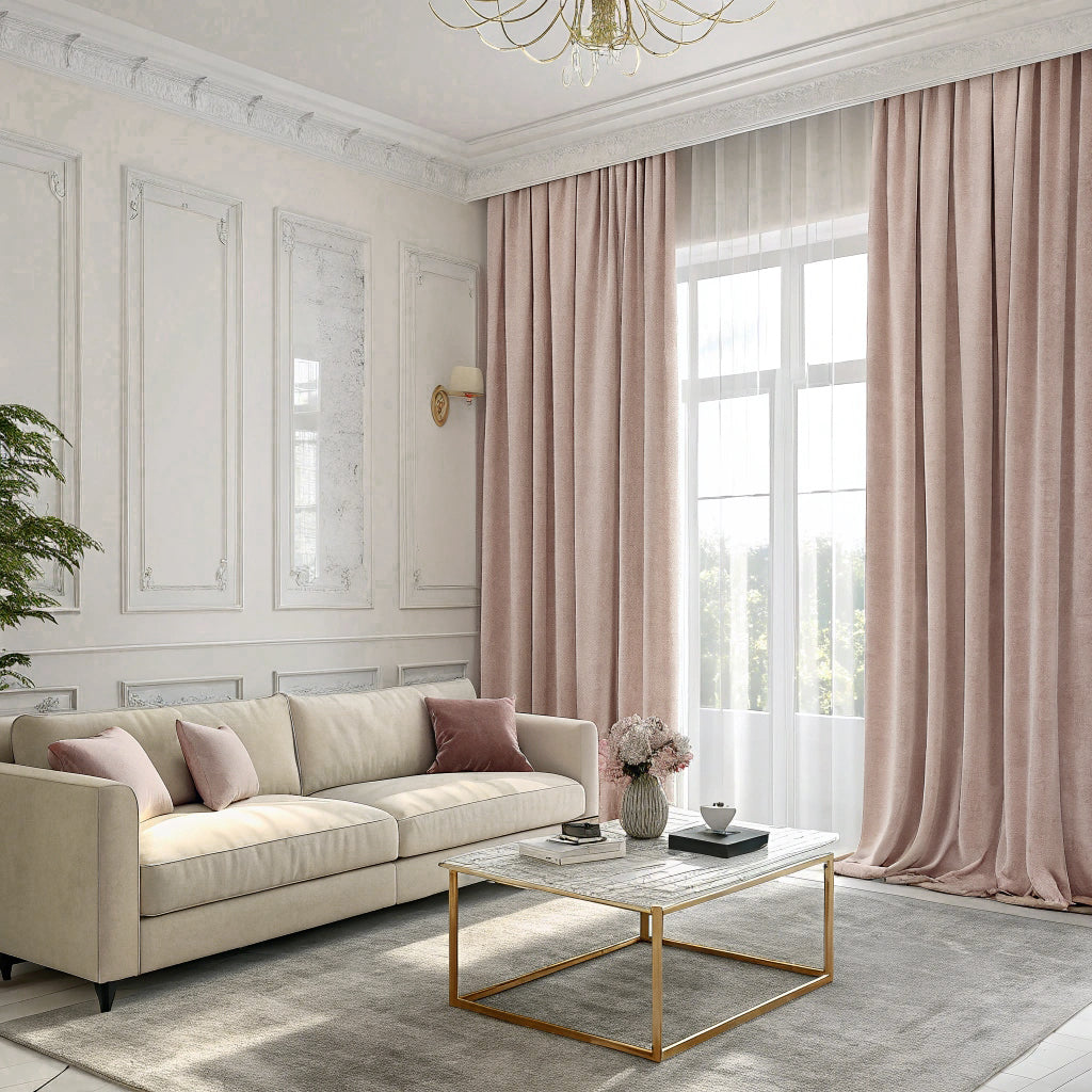 Nude Velvet Curtain