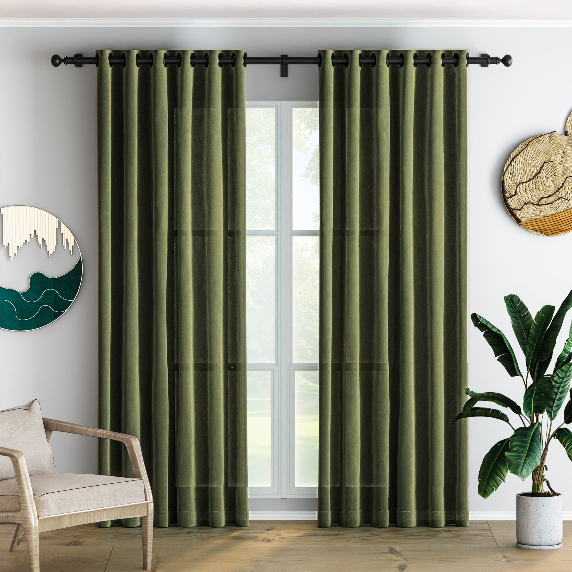 Woodland Velvet Curtains