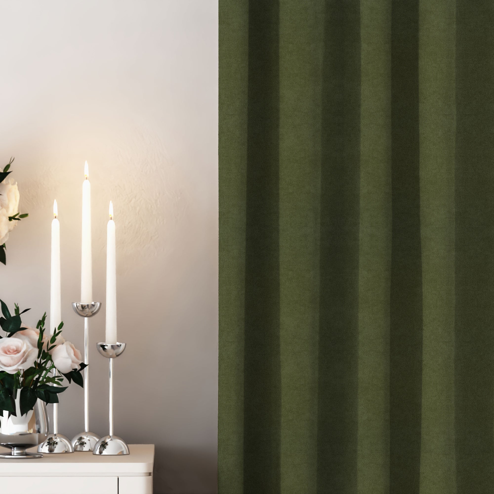 Green Velvet Curtains