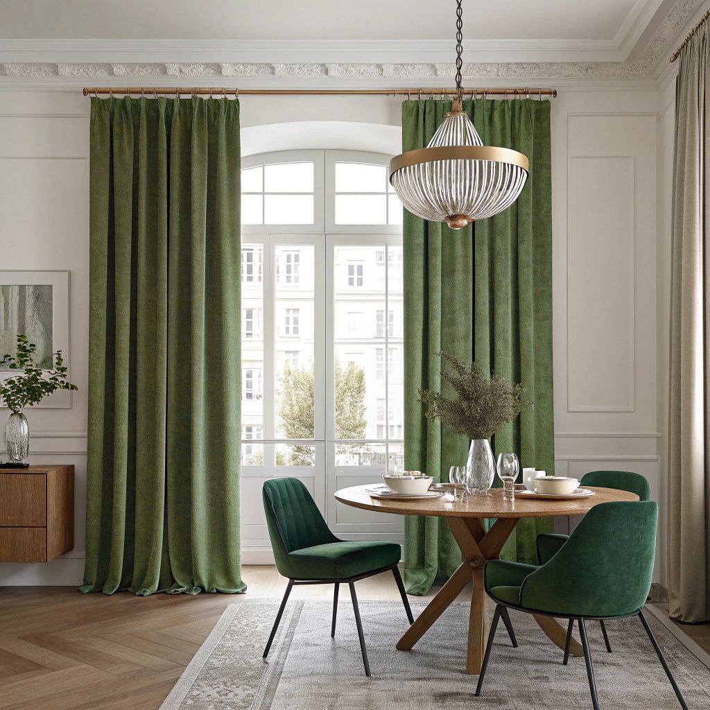 Green Velvet Curtains