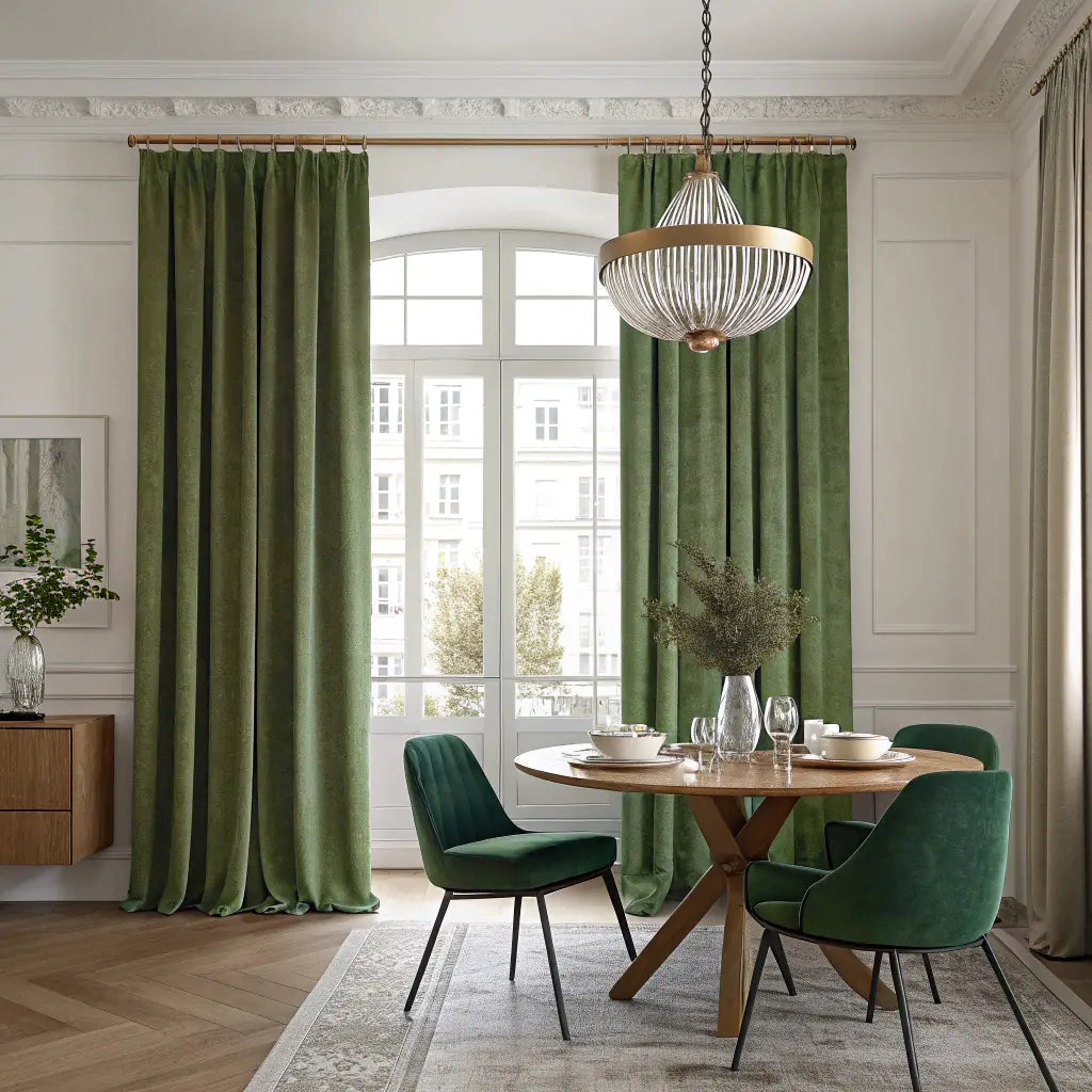 Green Velvet Curtains