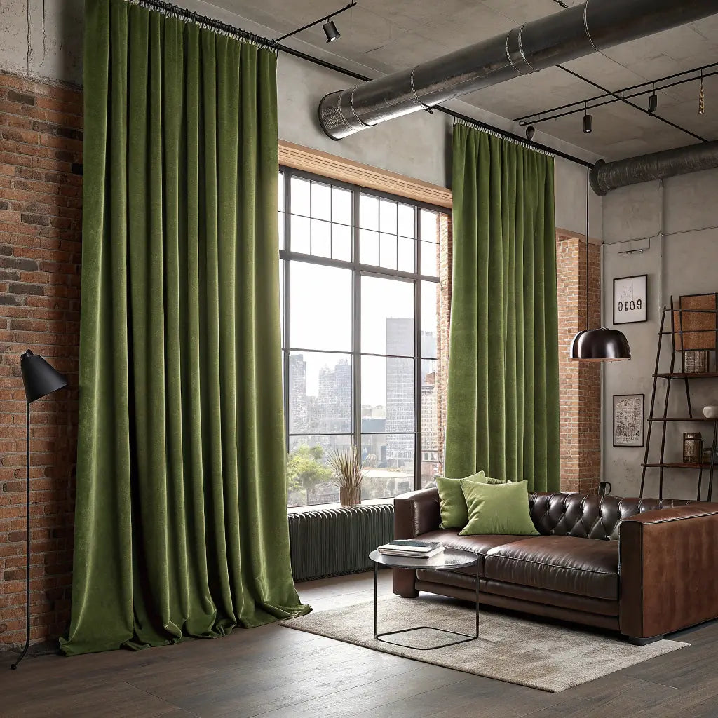 Green Velvet Curtains