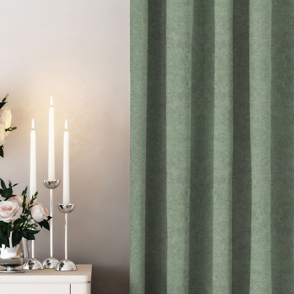 Grayish Green Velvet Curtains