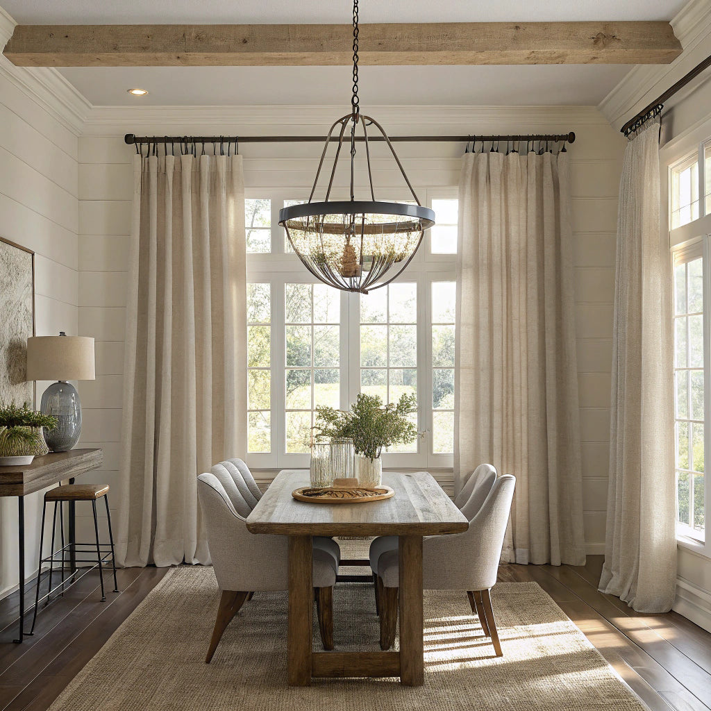 Pastel Gray Linen Curtains