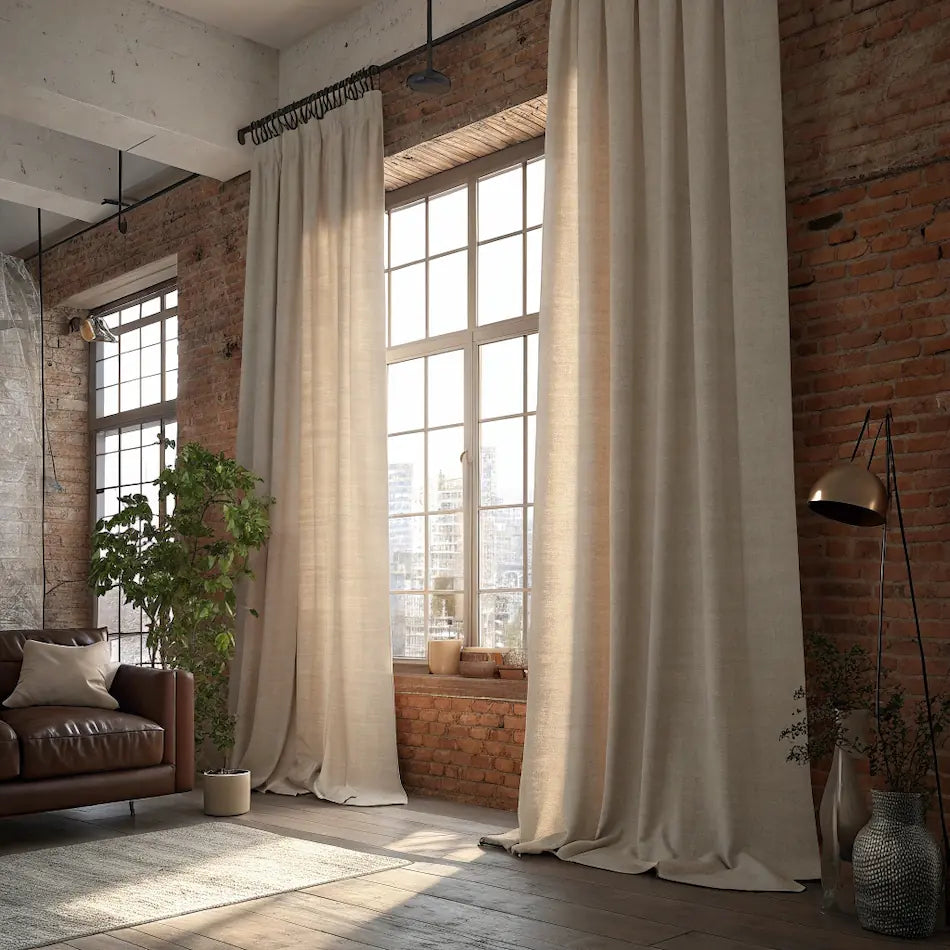 Pastel Gray Linen Curtains