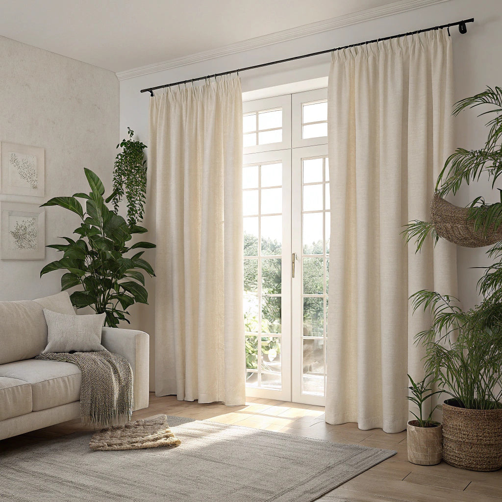 Beige Linen Curtains