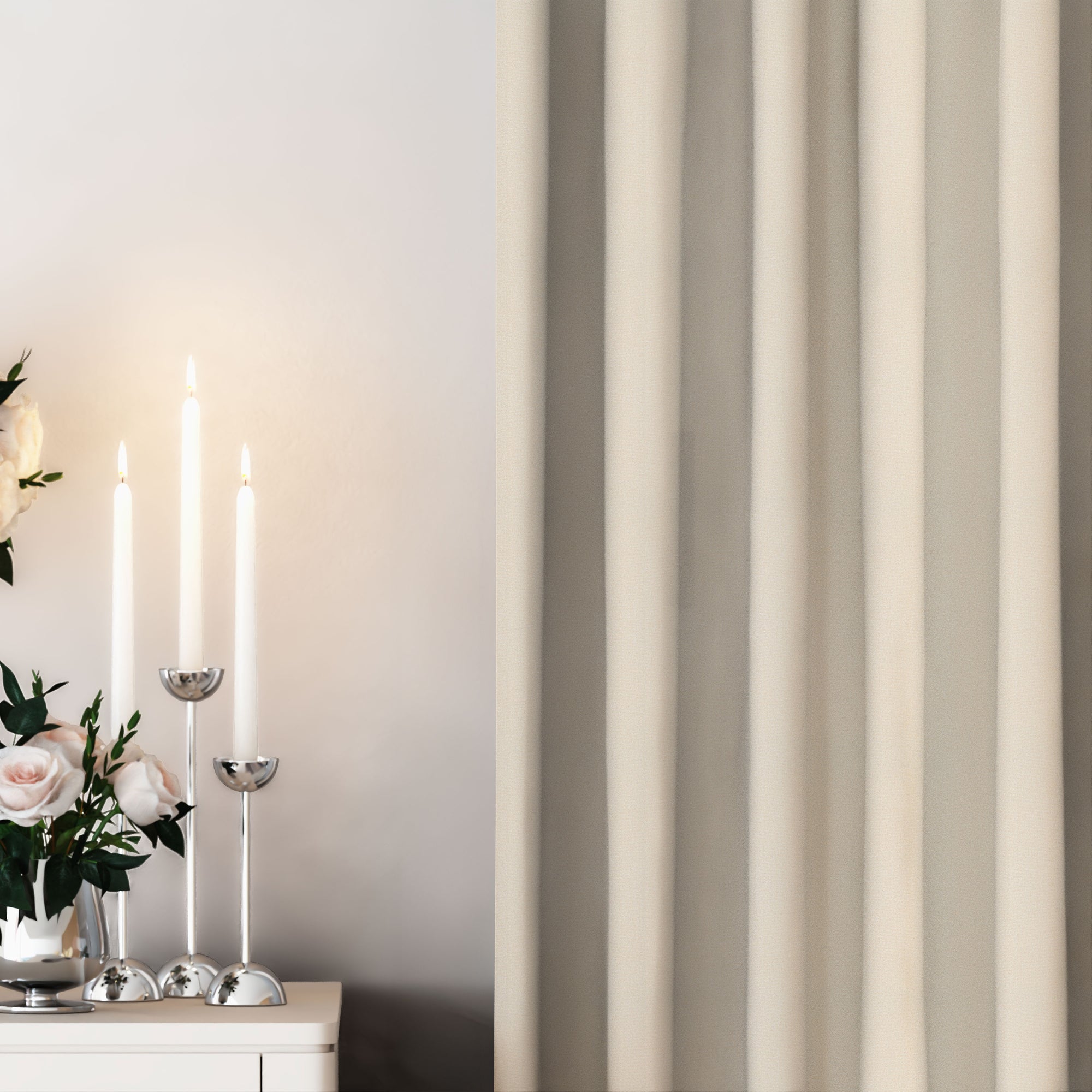 Beige Linen Curtains