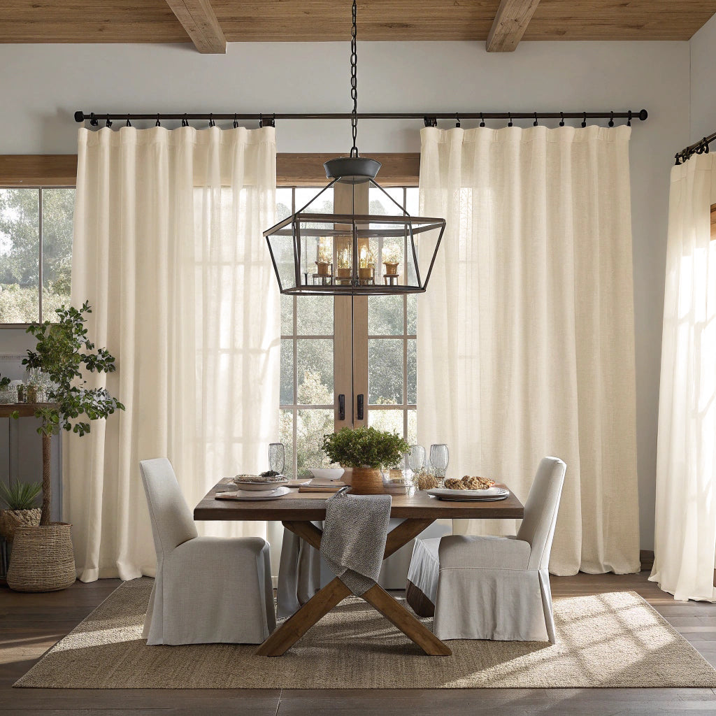 Beige Linen Curtains